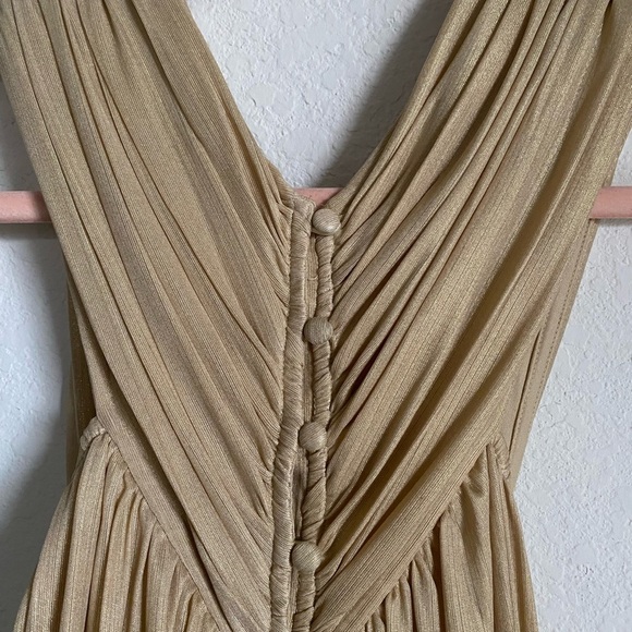 SOLD! Anthropologie Verb by Pallavi Singhee Pleated Elegant HalterDress Size 16P - Picture 12 of 12